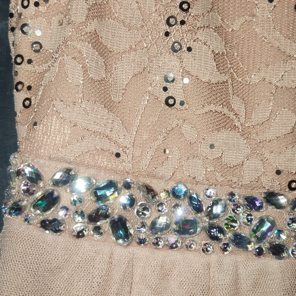 Girls Formal  Sequin Lace Maxi Dress Size 7 - Picture 3 of 7